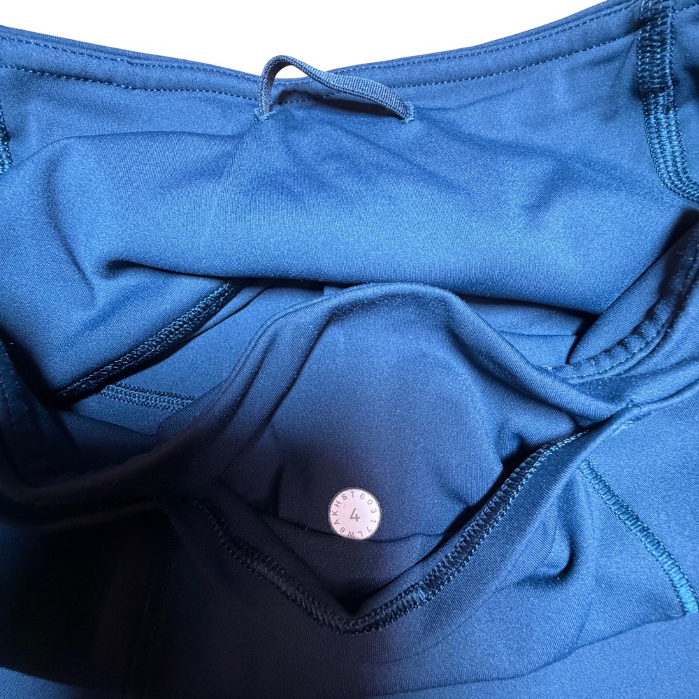 Lululemon Fast and Free Crop II 19 Nulux Nocturnal Teal Running Leggings Size 4 - Picture 6 of 6